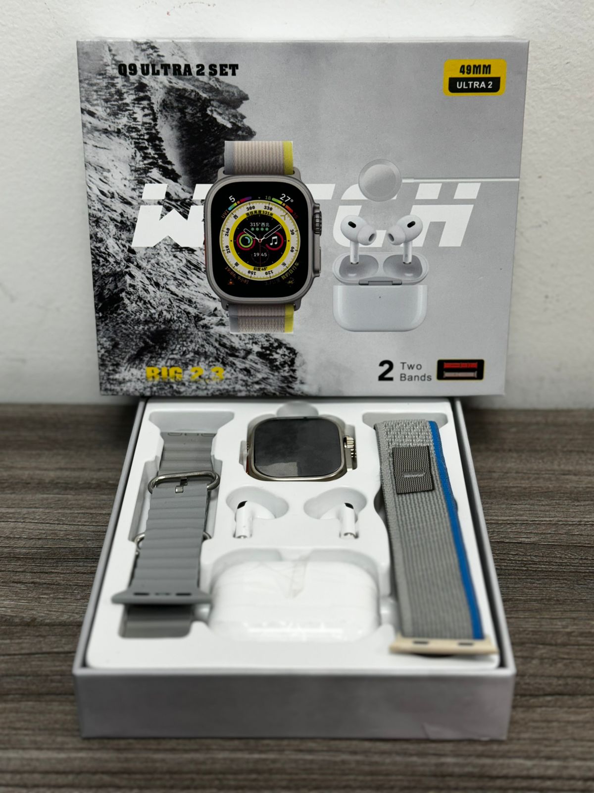 Combo Q9 Ultra 2 set reloj + audifonos